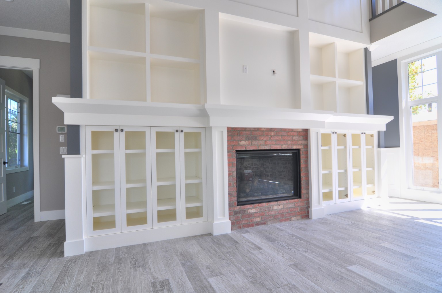 Feature fireplace wall and built-ins